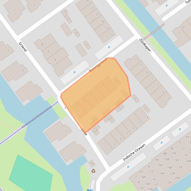 Kaart van postcodegebied 2673CM.