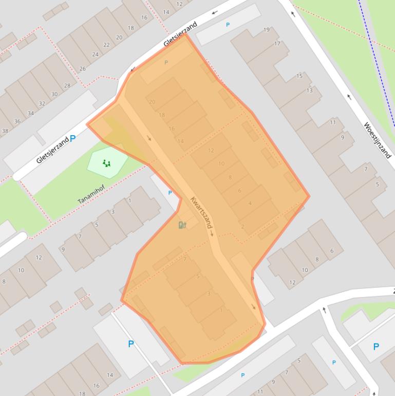 Kaart van postcodegebied 2673GB.