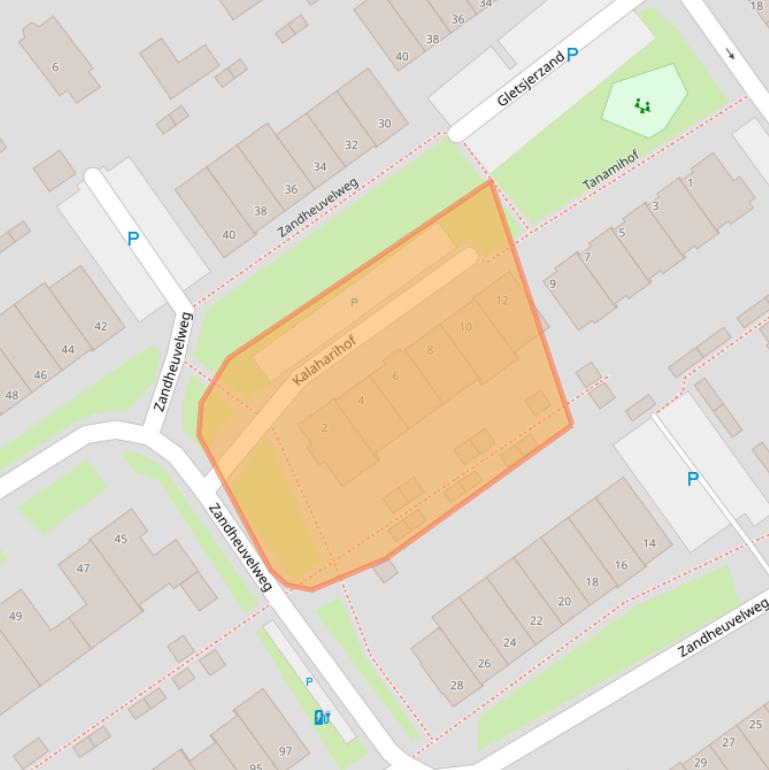 Kaart van postcodegebied 2673GH.