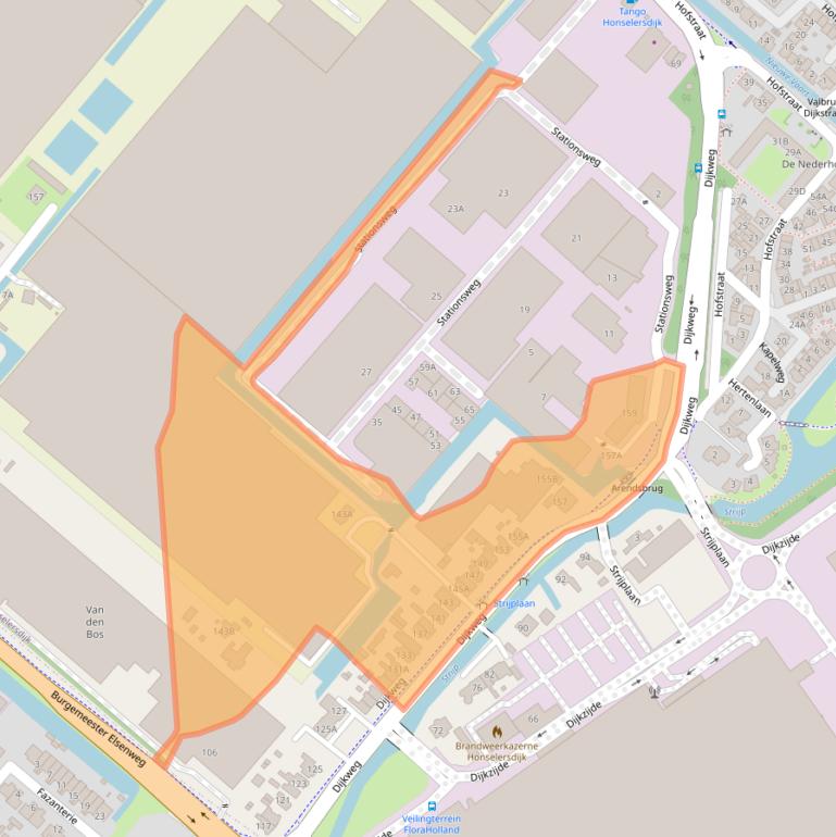 Kaart van postcodegebied 2675AD.