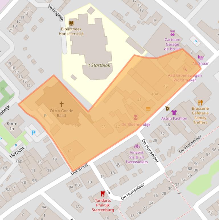 Kaart van postcodegebied 2675AV.