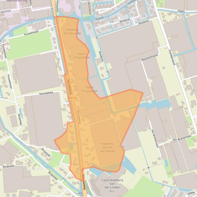 Kaart van postcodegebied 2675BE.