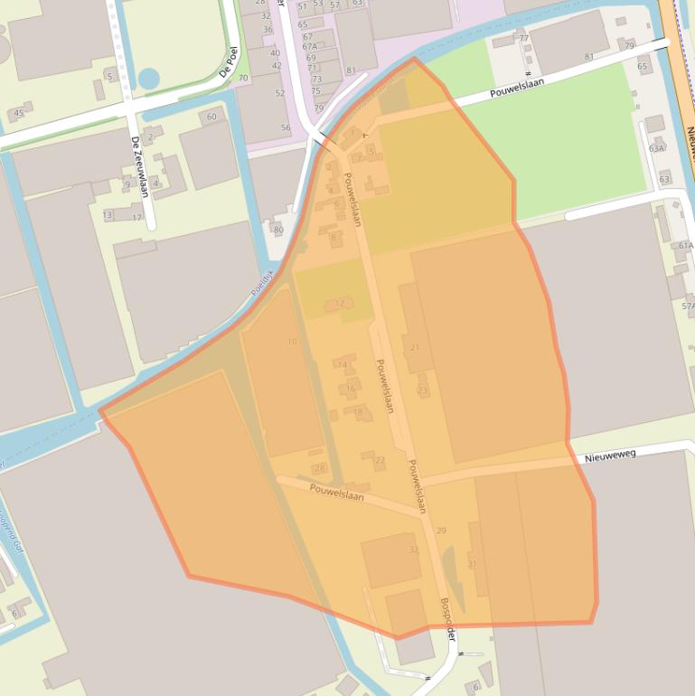 Kaart van postcodegebied 2675BK.