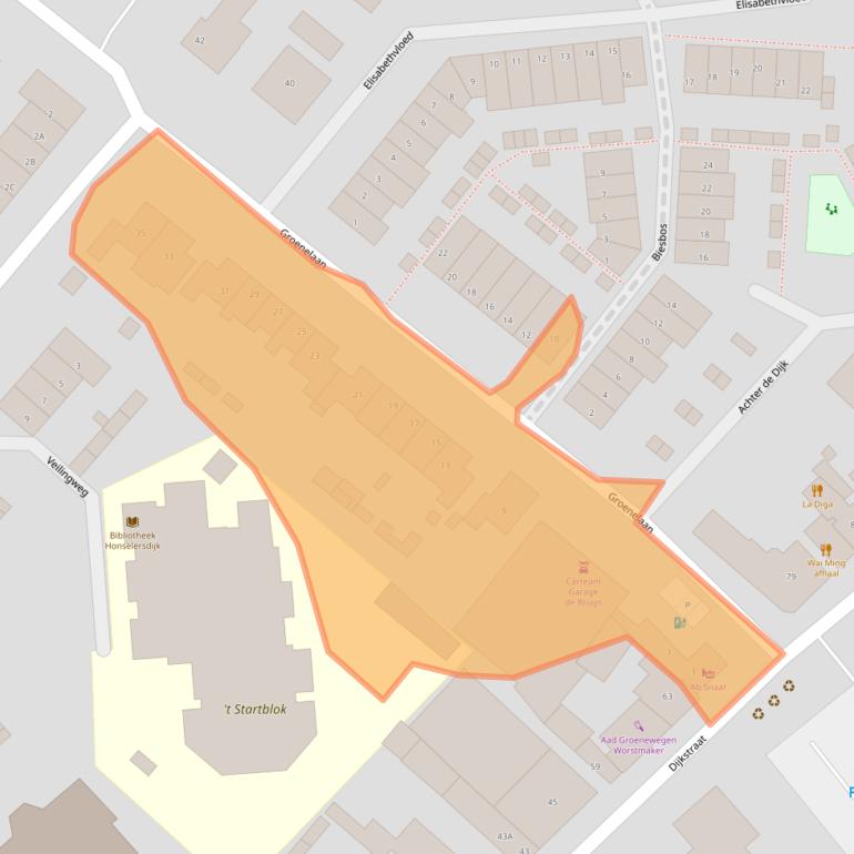 Kaart van postcodegebied 2675BS.