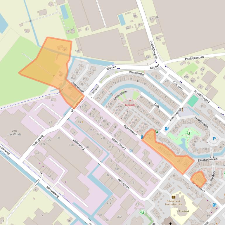 Kaart van postcodegebied 2675BT.