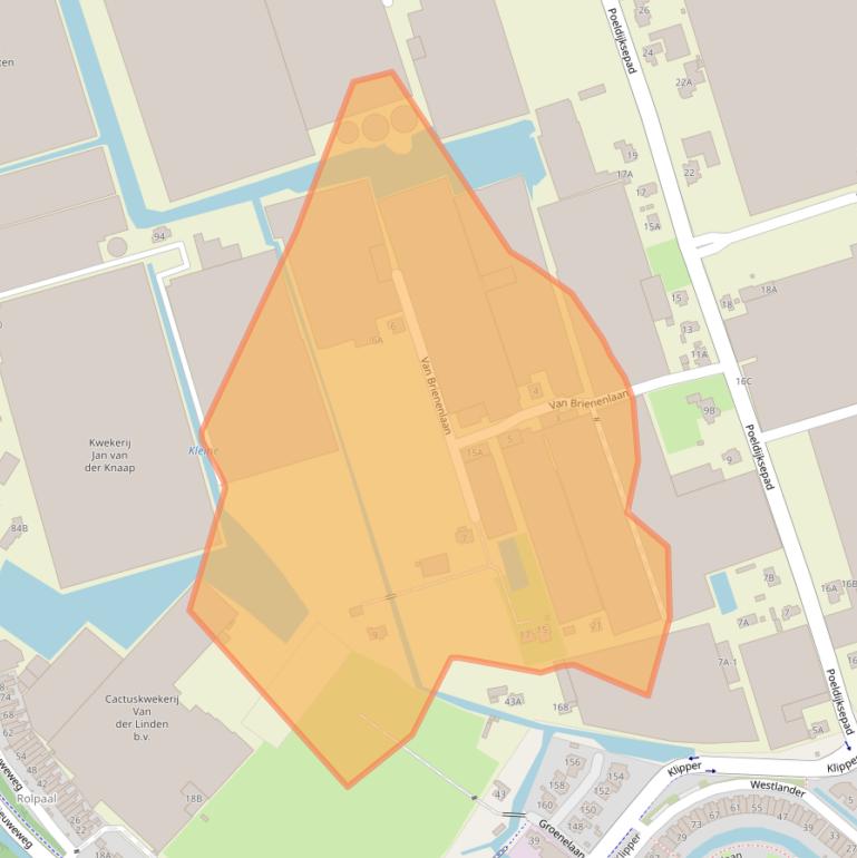 Kaart van postcodegebied 2675BV.
