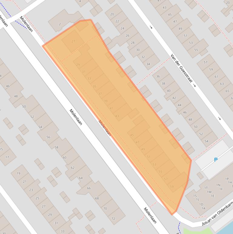 Kaart van postcodegebied 2675CB.