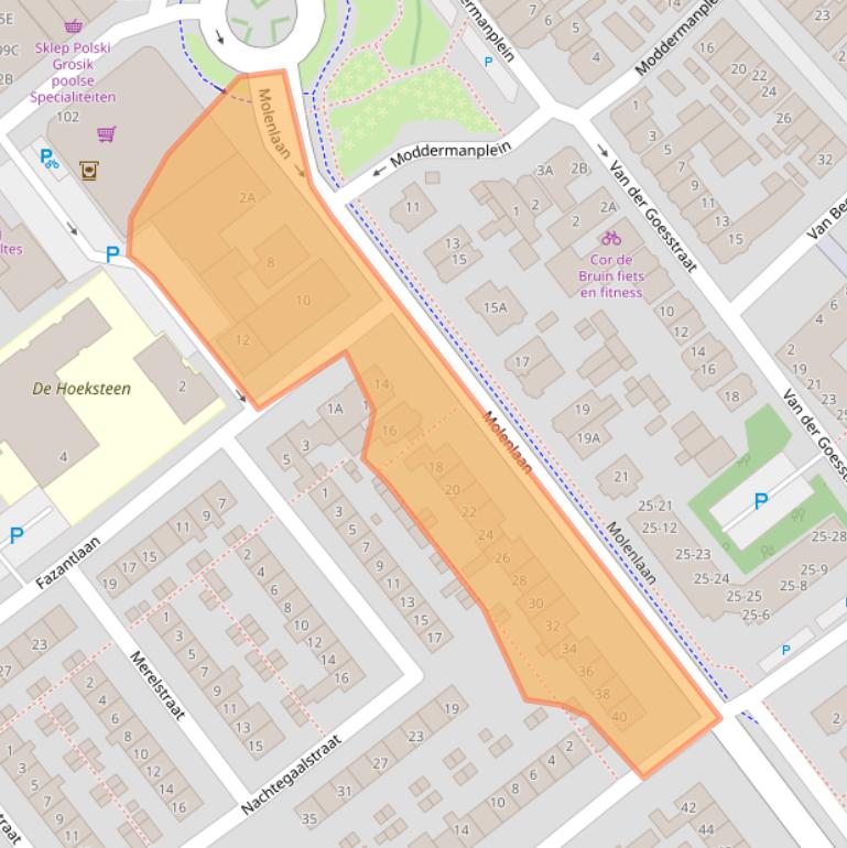 Kaart van postcodegebied 2675CD.