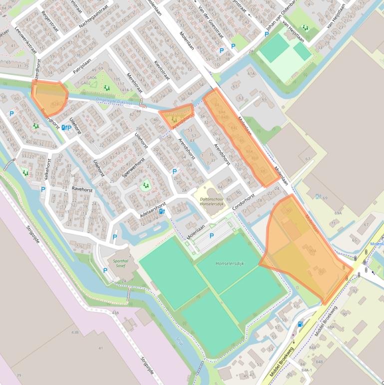 Kaart van postcodegebied 2675CG.