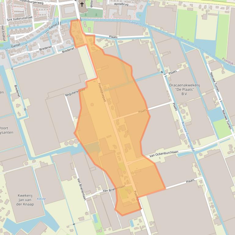 Kaart van postcodegebied 2675CM.