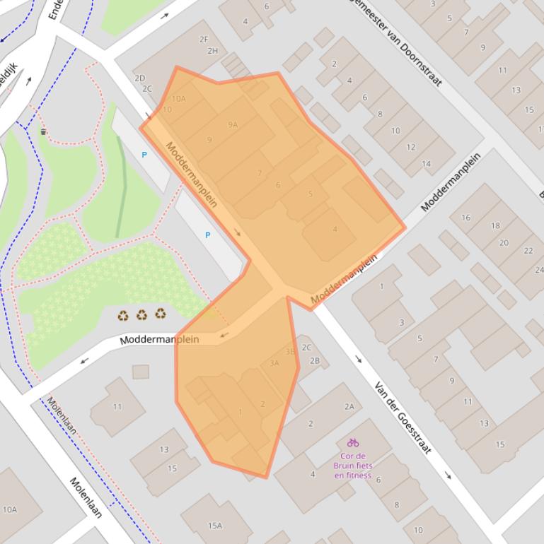 Kaart van postcodegebied 2675CT.