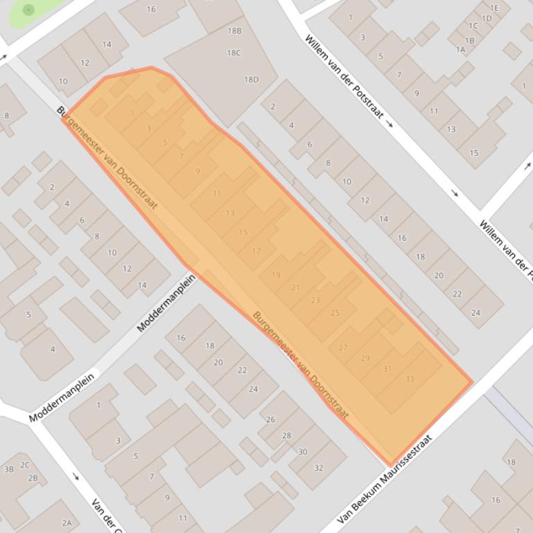 Kaart van postcodegebied 2675CW.