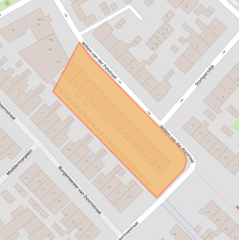 Kaart van postcodegebied 2675EB.