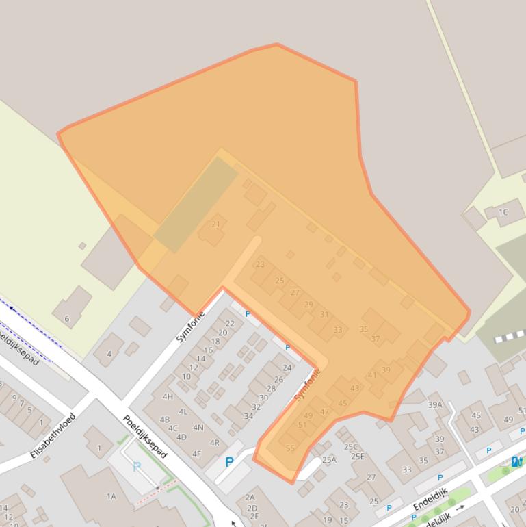 Kaart van postcodegebied 2675EH.