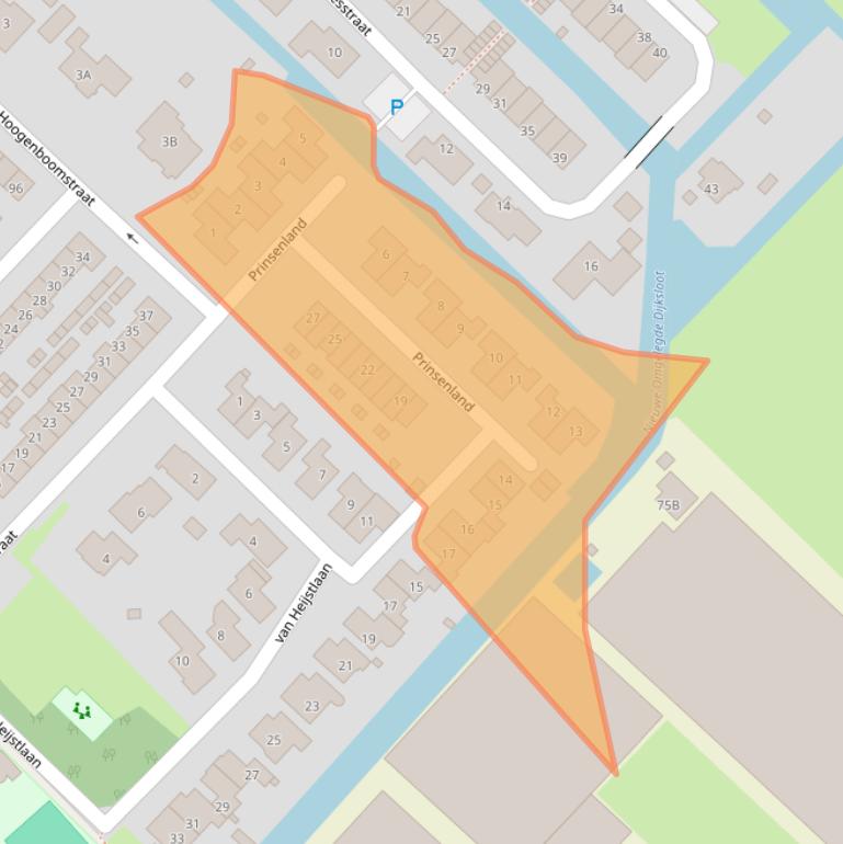 Kaart van postcodegebied 2675EK.