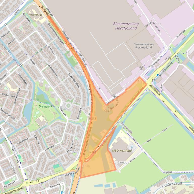 Kaart van postcodegebied 2675KA.