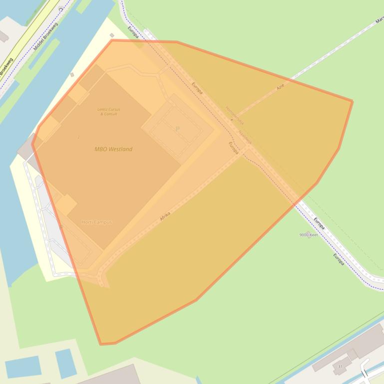 Kaart van postcodegebied 2675KM.