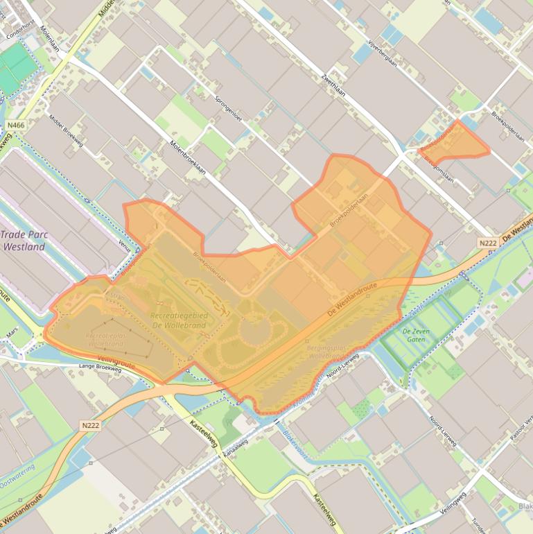Kaart van postcodegebied 2675LJ.