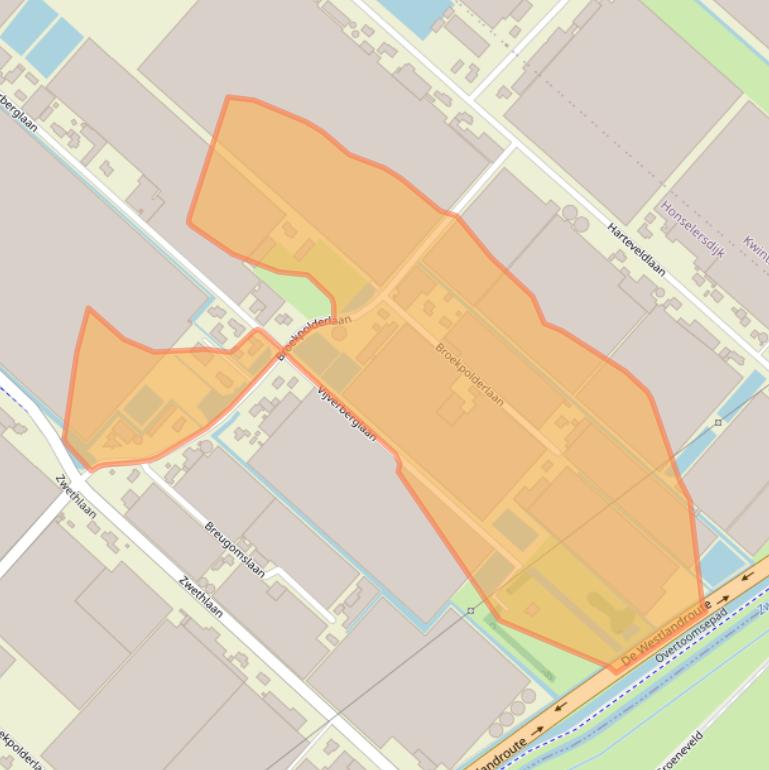 Kaart van postcodegebied 2675LK.