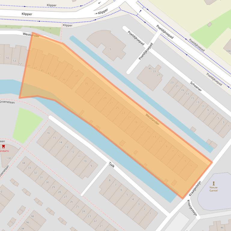 Kaart van postcodegebied 2675RL.