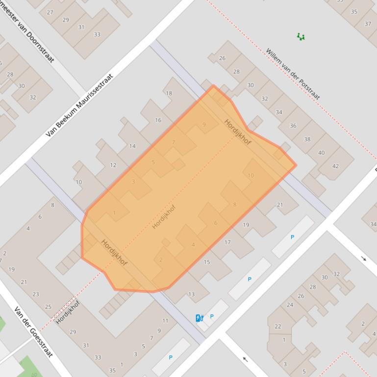 Kaart van postcodegebied 2675TC.