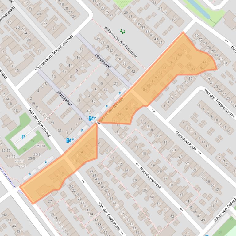 Kaart van postcodegebied 2675TR.