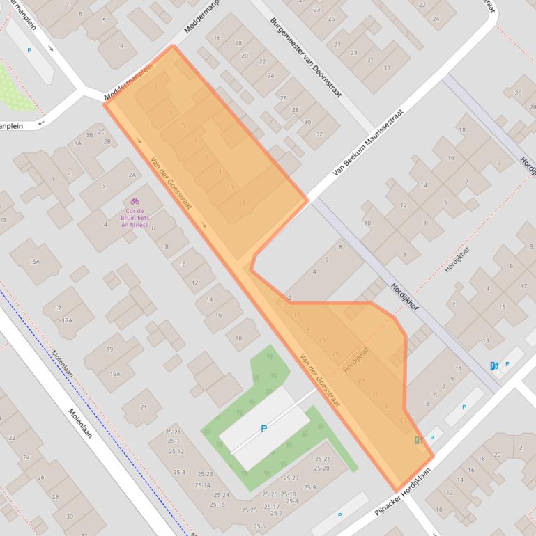 Kaart van postcodegebied 2675TS.