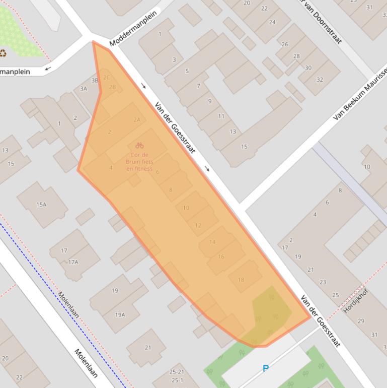 Kaart van postcodegebied 2675TV.