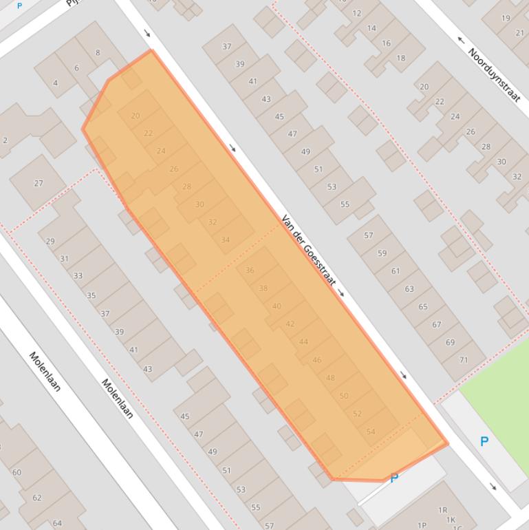 Kaart van postcodegebied 2675TW.