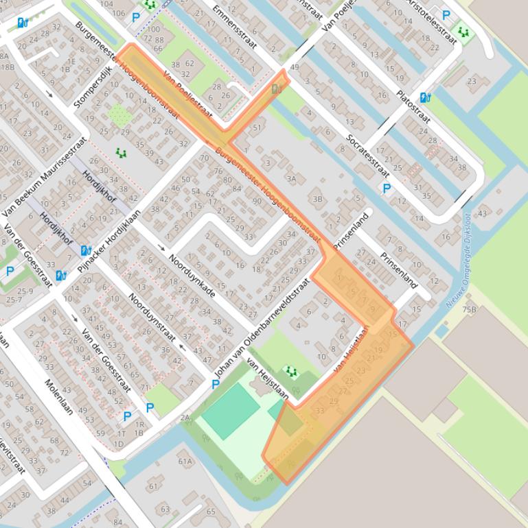 Kaart van postcodegebied 2675VA.