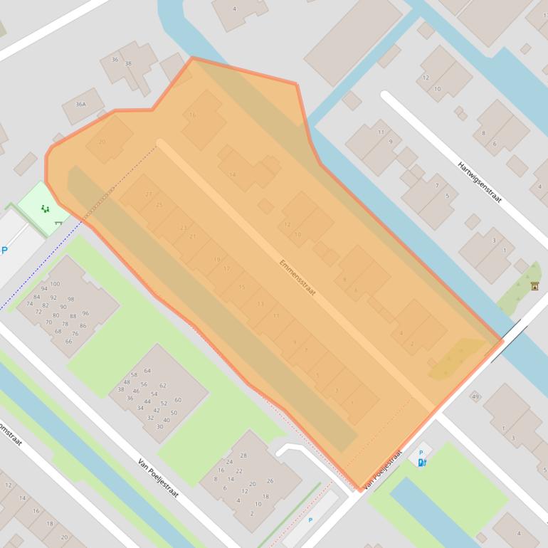 Kaart van postcodegebied 2675VC.