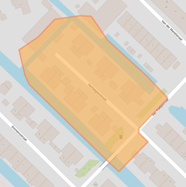 Kaart van postcodegebied 2675VD.