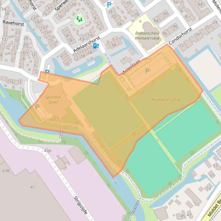 Kaart van postcodegebied 2675WN.