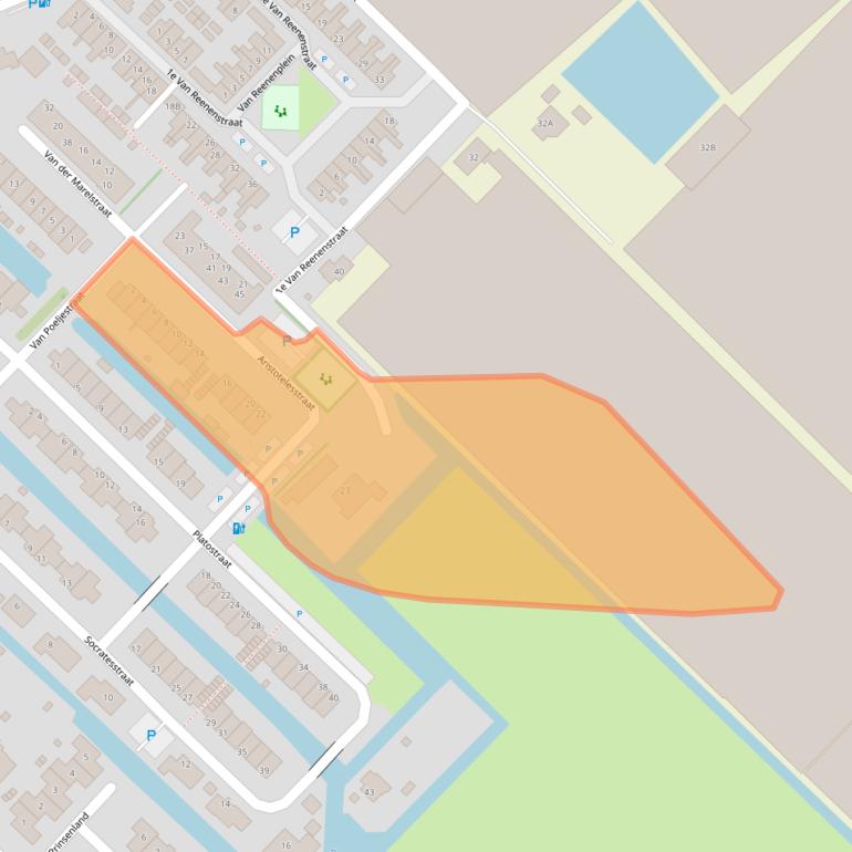 Kaart van postcodegebied 2675XB.