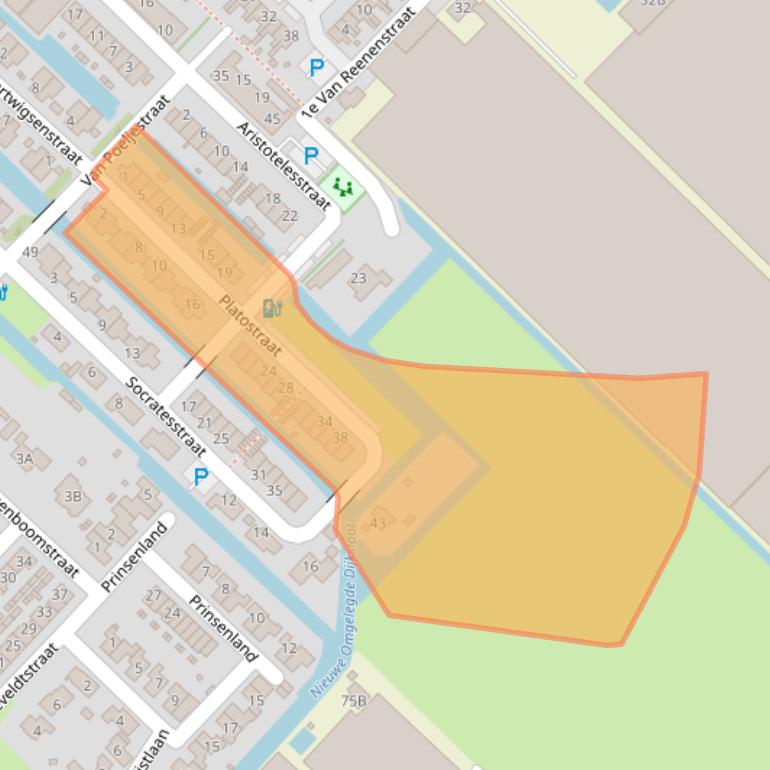 Kaart van postcodegebied 2675XC.