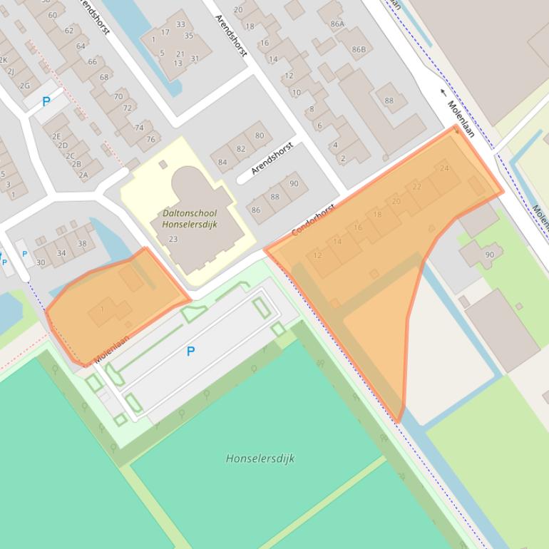 Kaart van postcodegebied 2675XE.