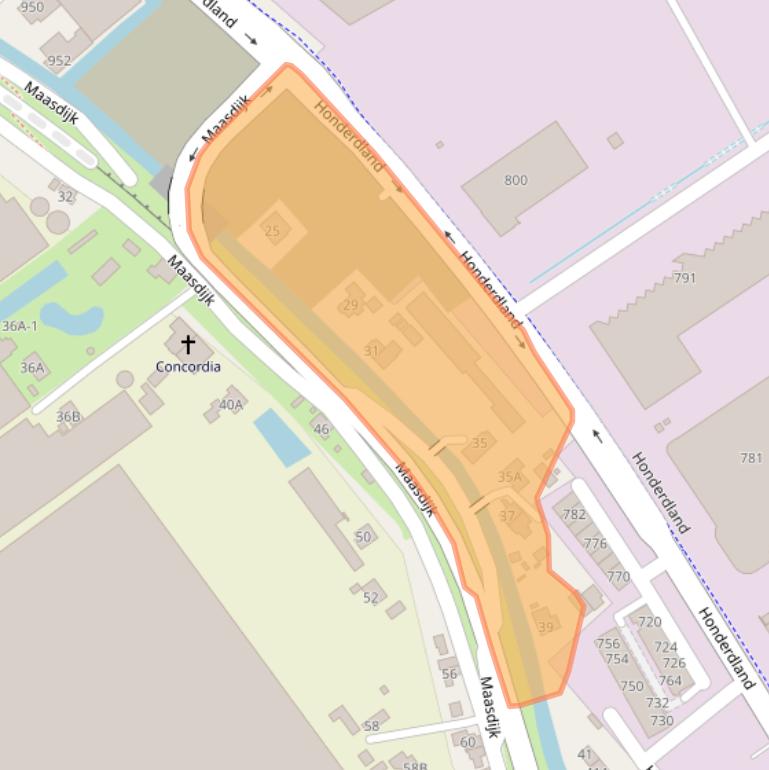 Kaart van postcodegebied 2676AA.