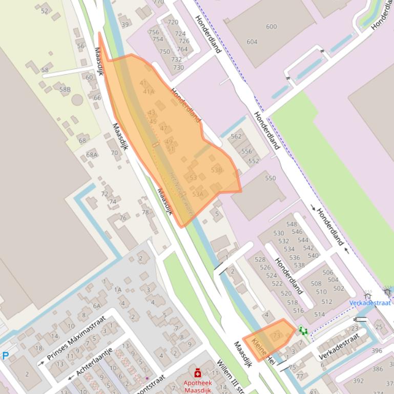 Kaart van postcodegebied 2676AB.