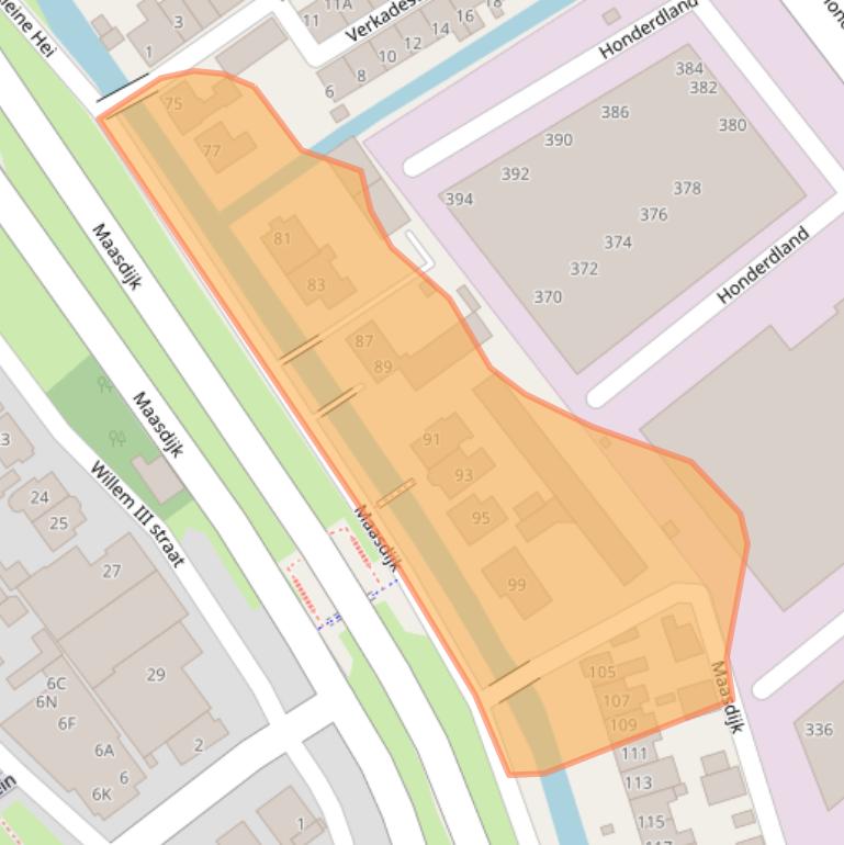 Kaart van postcodegebied 2676AC.