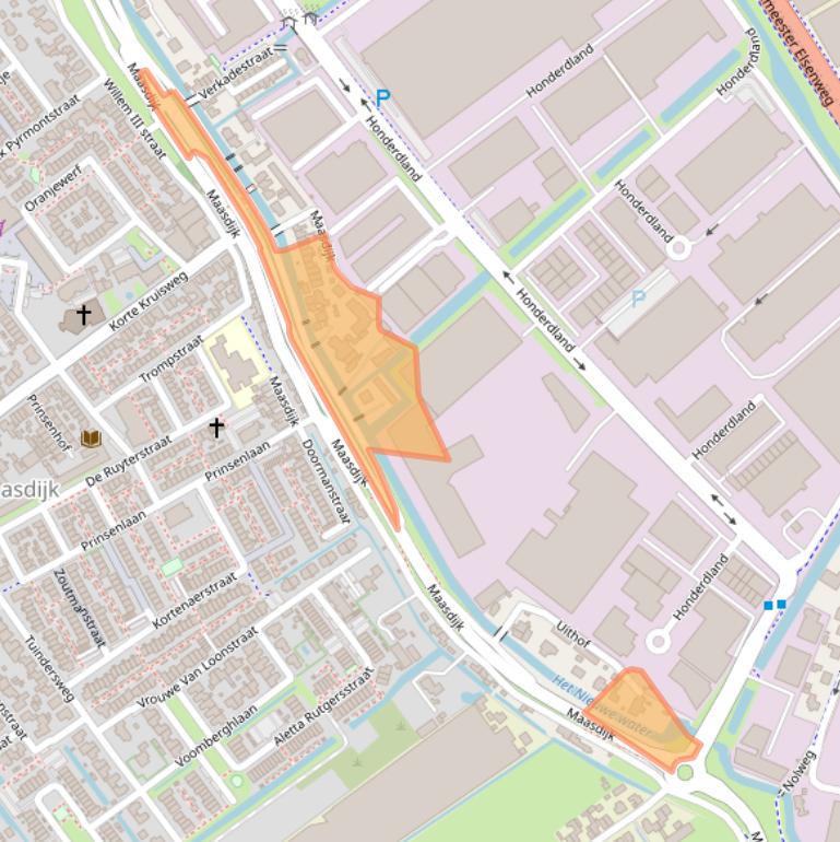 Kaart van postcodegebied 2676AD.