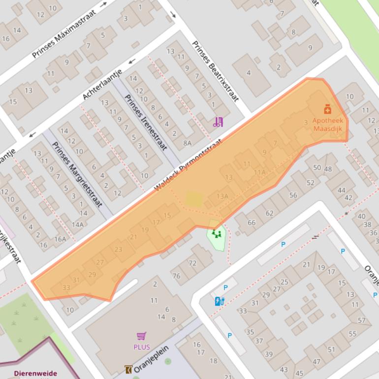 Kaart van postcodegebied 2676AP.