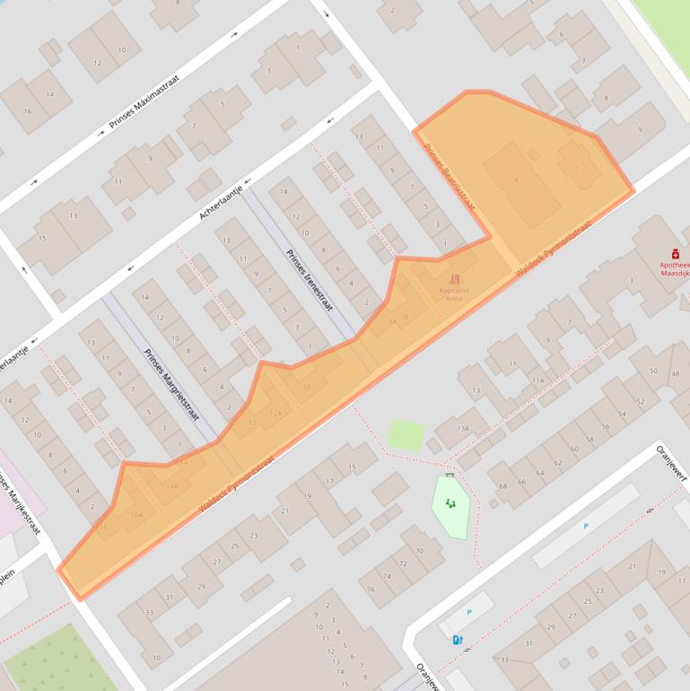 Kaart van postcodegebied 2676AR.