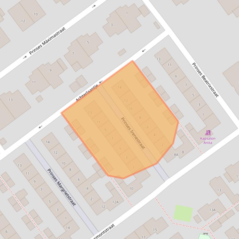 Kaart van postcodegebied 2676AT.