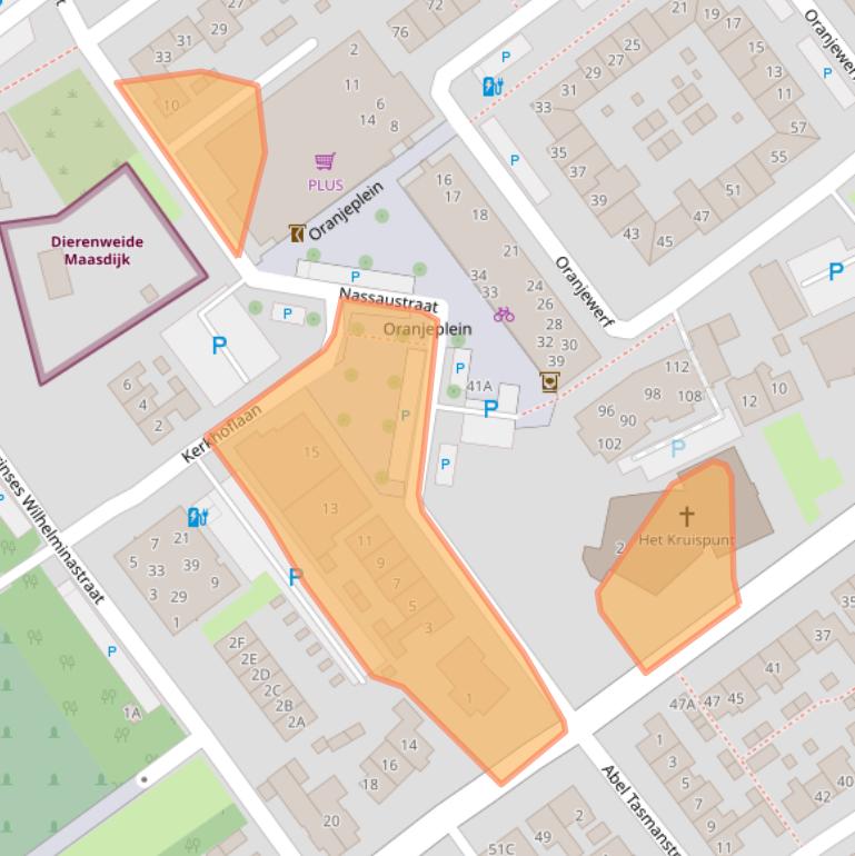 Kaart van postcodegebied 2676AX.