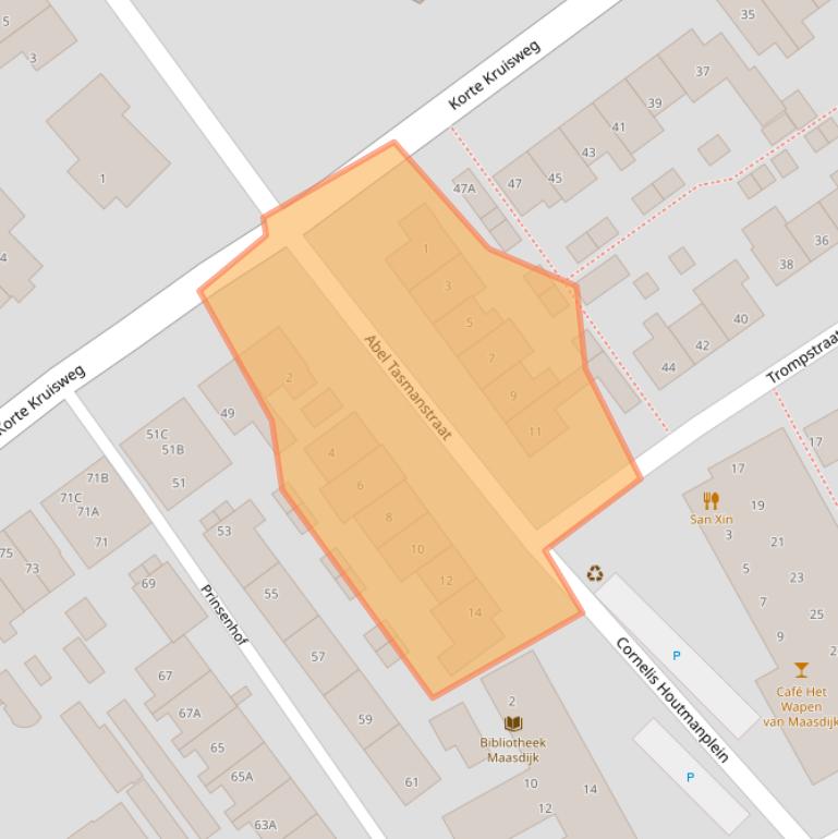 Kaart van postcodegebied 2676AZ.