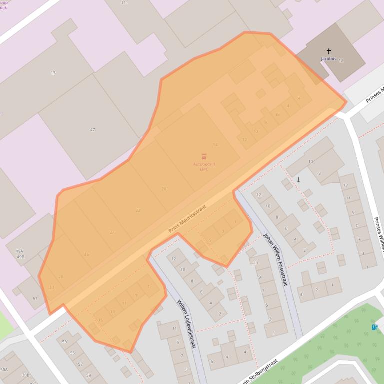 Kaart van postcodegebied 2676BC.