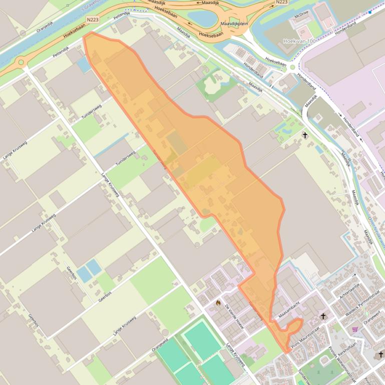 Kaart van postcodegebied 2676BD.