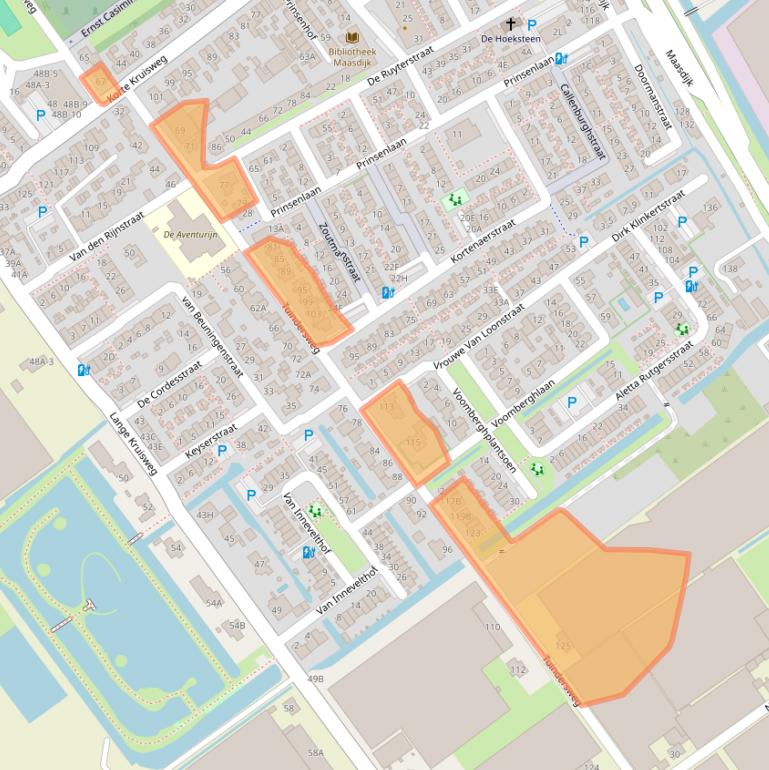 Kaart van postcodegebied 2676BG.