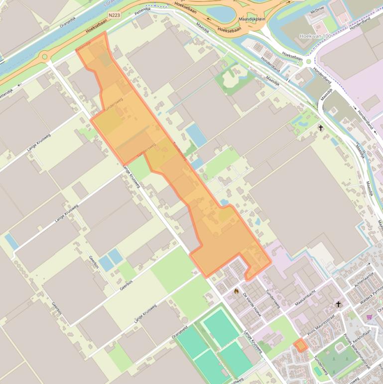 Kaart van postcodegebied 2676BH.