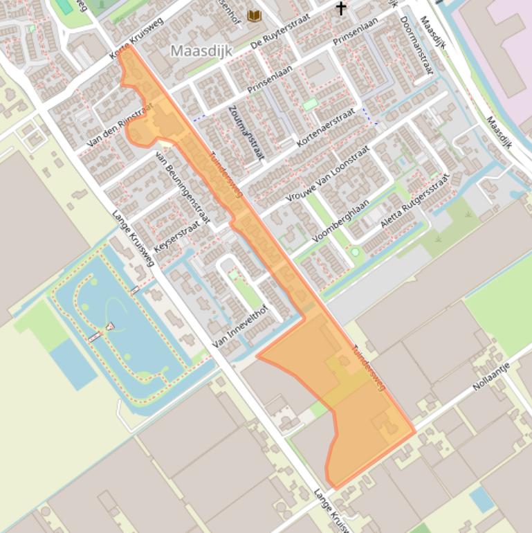 Kaart van postcodegebied 2676BJ.